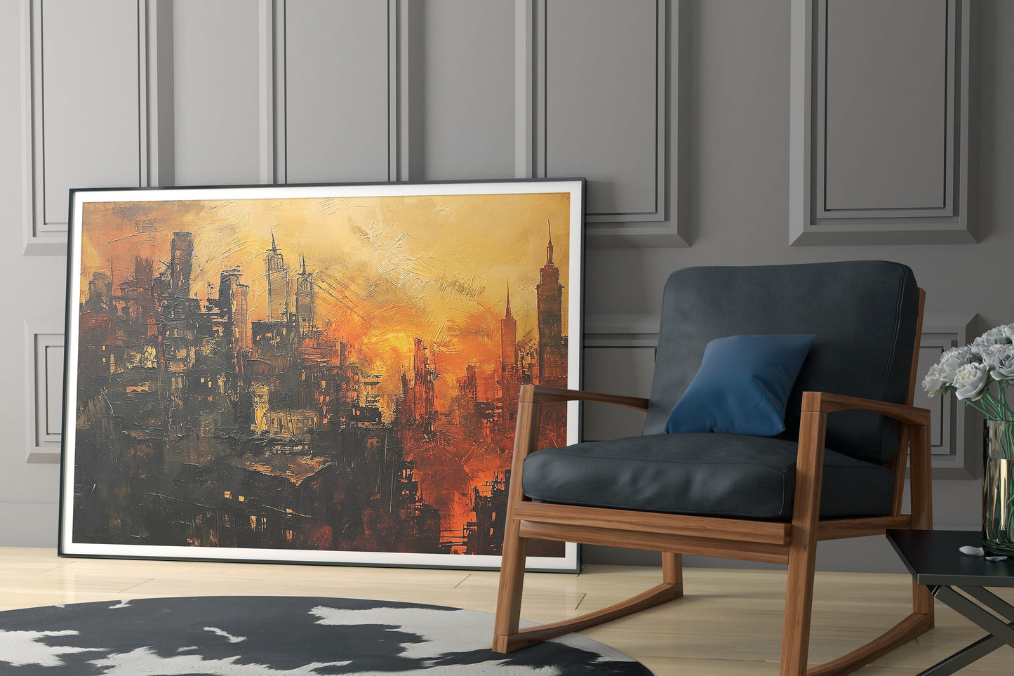 New York Streets Painting #3 - Scenic Print - Wall Decor Painting - Street Art - INSTANT DIGITAL DOWNLOAD