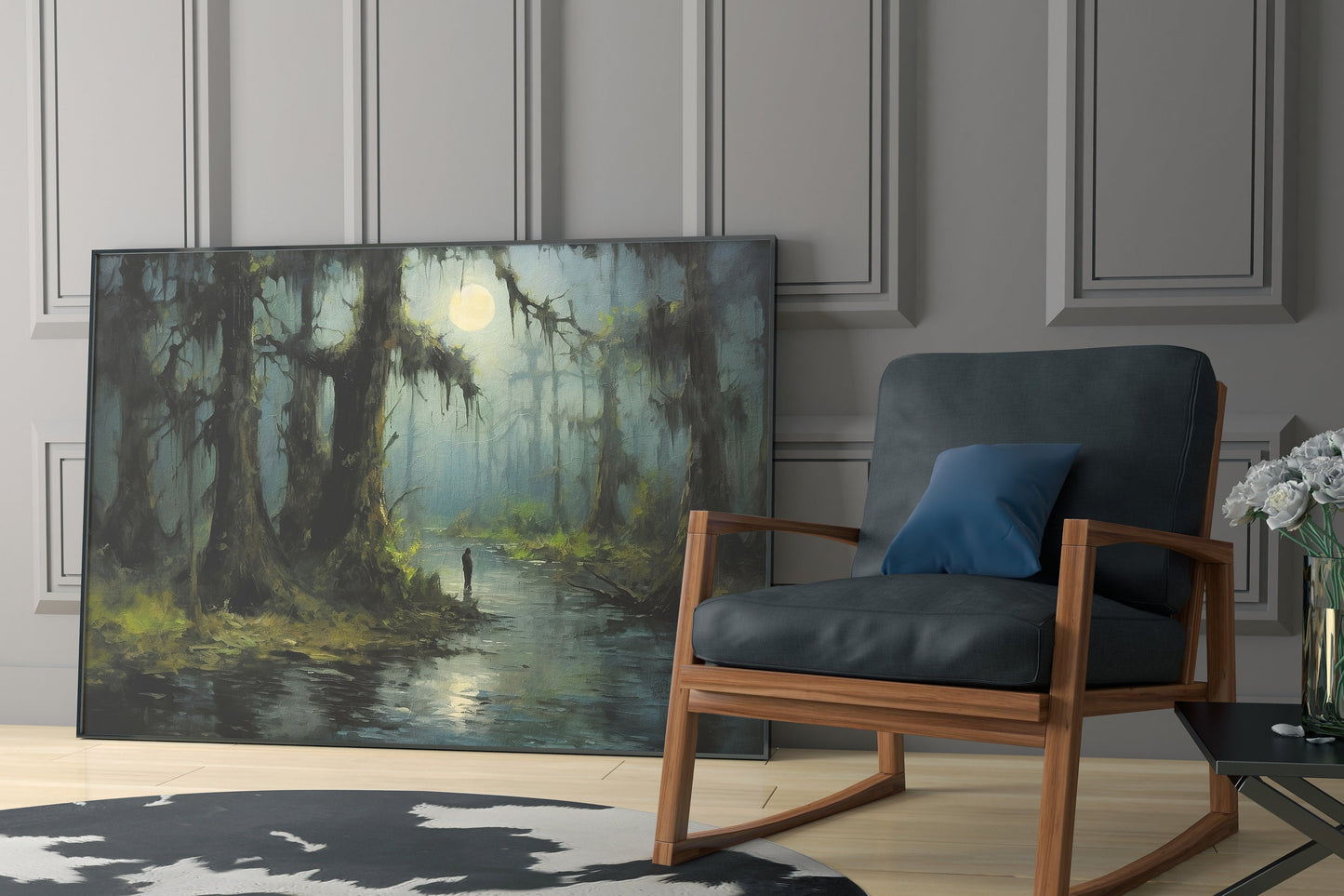 The Haunted Swamp Thing of Louisiana - Scenic Print - Wall Decor Painting