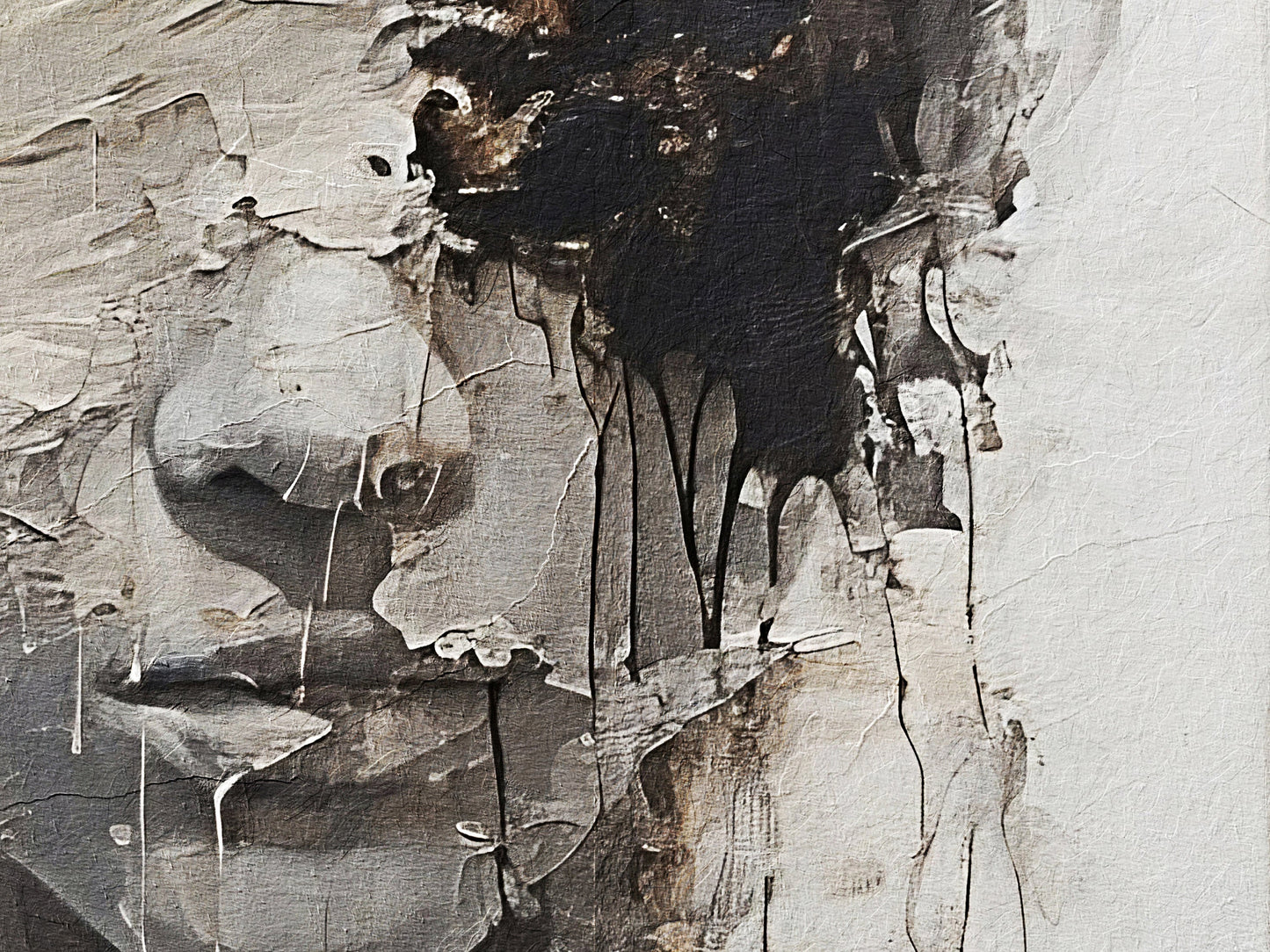 Abstract Painting of a Woman 01 - Faceless Portrait - Portrait Print - Wall Decor Painting