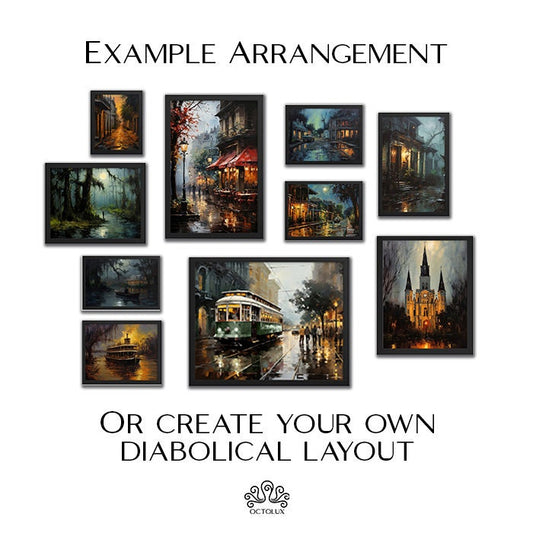 The Haunted New Orleans Collection - Scenic Print - Instant Art - Printable Wall Decor - INSTANT Download