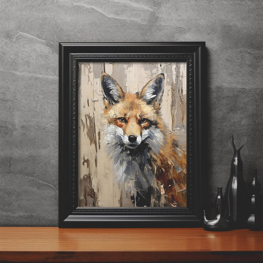 Vintage Style Thanksgiving Print- Fox #01 - Instant Art - Printable Wall Decor - INSTANT Download