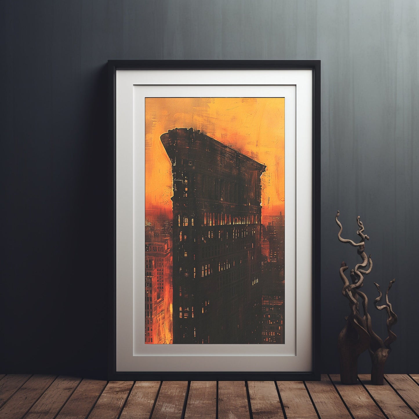 New York Flatiron Building #1 - Scenic Print - Wall Decor Painting - Street Art - INSTANT DIGITAL DOWNLOAD