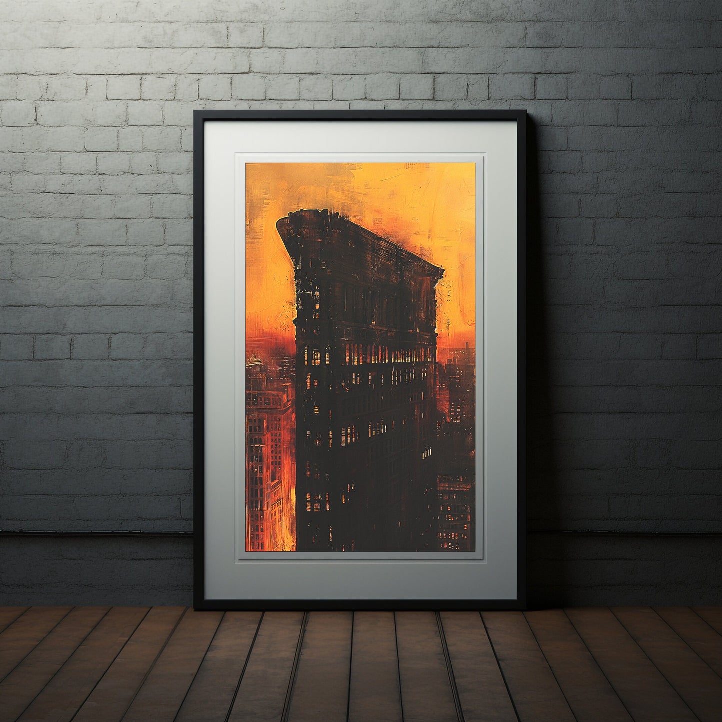 New York Flatiron Building #1 - Scenic Print - Wall Decor Painting - Street Art - INSTANT DIGITAL DOWNLOAD