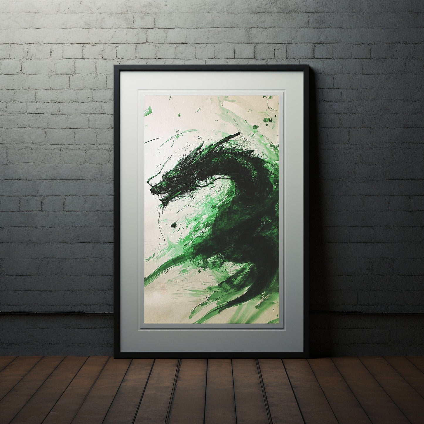 Abstract Dragon Painting - Lunar New Year - 2024 Year of the Dragon - Chinese Lunar Calendar - DIGITAL DOWNLOAD