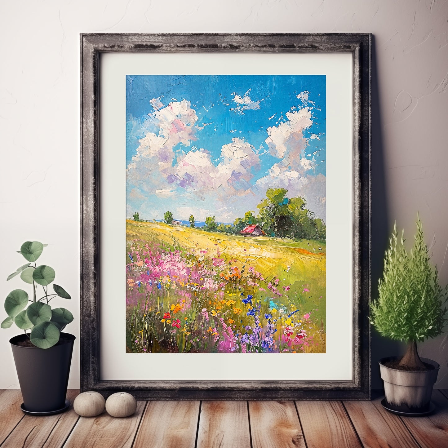 Spring Field of Wildflowers #08  - Scenic Print - Instant Art - Printable Wall Decor - INSTANT DIGITAL DOWNLOAD