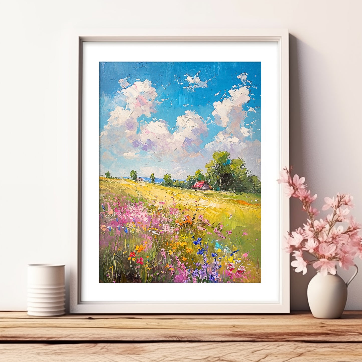 Spring Field of Wildflowers #08  - Scenic Print - Instant Art - Printable Wall Decor - INSTANT DIGITAL DOWNLOAD