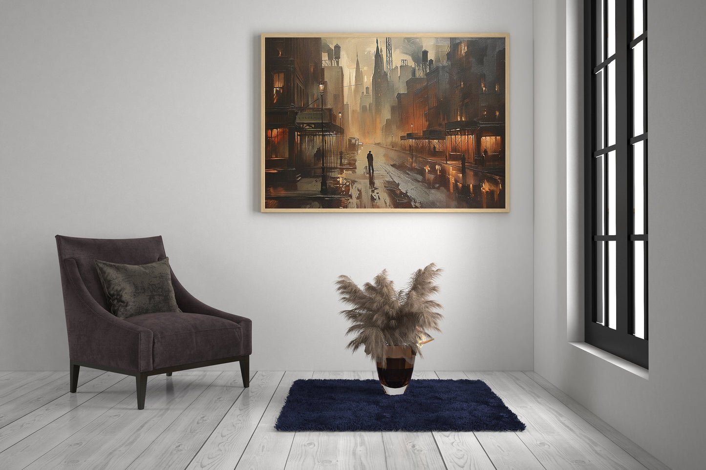 New York Streets Painting #1 - Scenic Print - Wall Decor Painting - Street Art - INSTANT DIGITAL DOWNLOAD