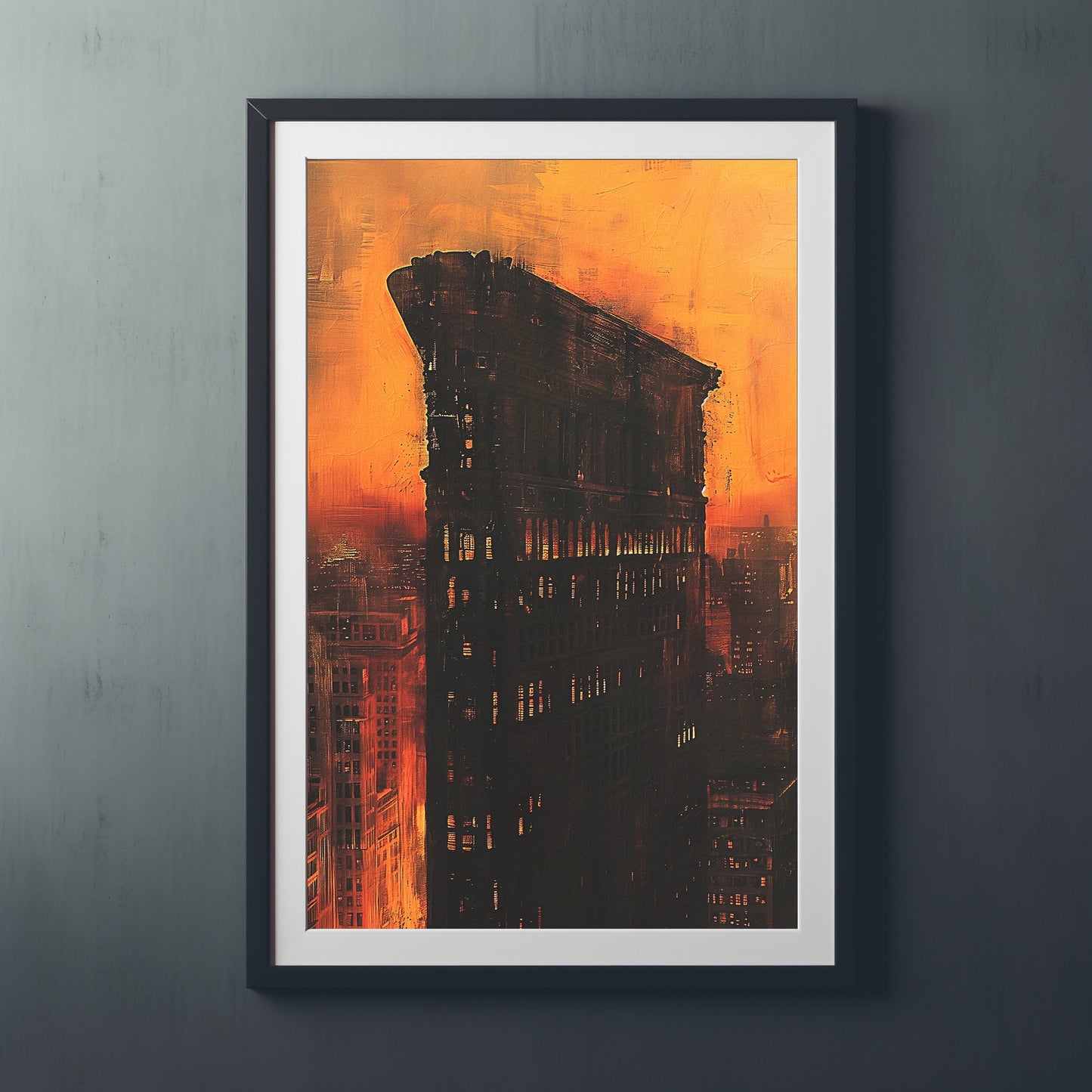 New York Flatiron Building #1 - Scenic Print - Wall Decor Painting - Street Art - INSTANT DIGITAL DOWNLOAD