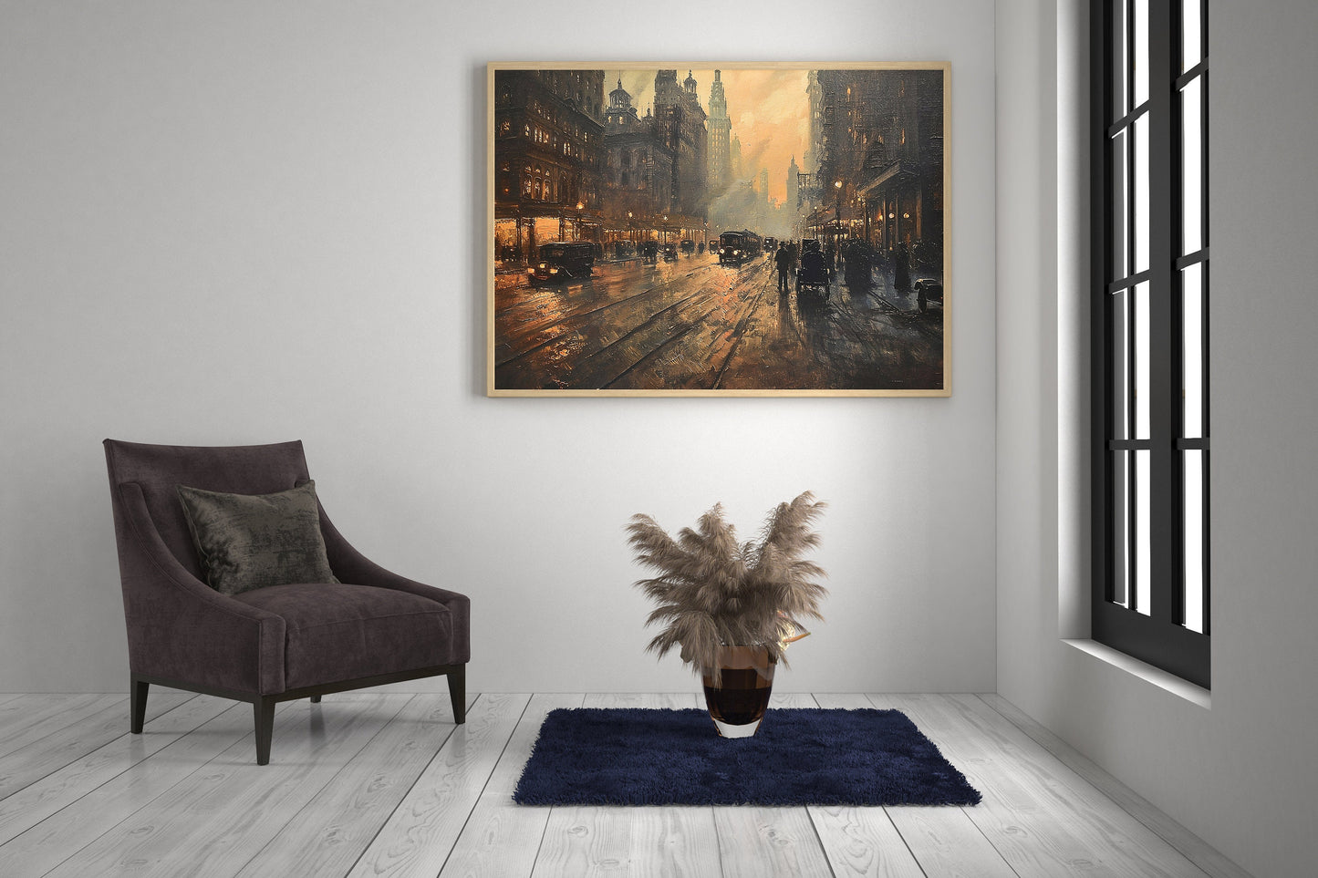 New York Streets Painting #4 - Scenic Print - Wall Decor Painting - Street Art - INSTANT DIGITAL DOWNLOAD