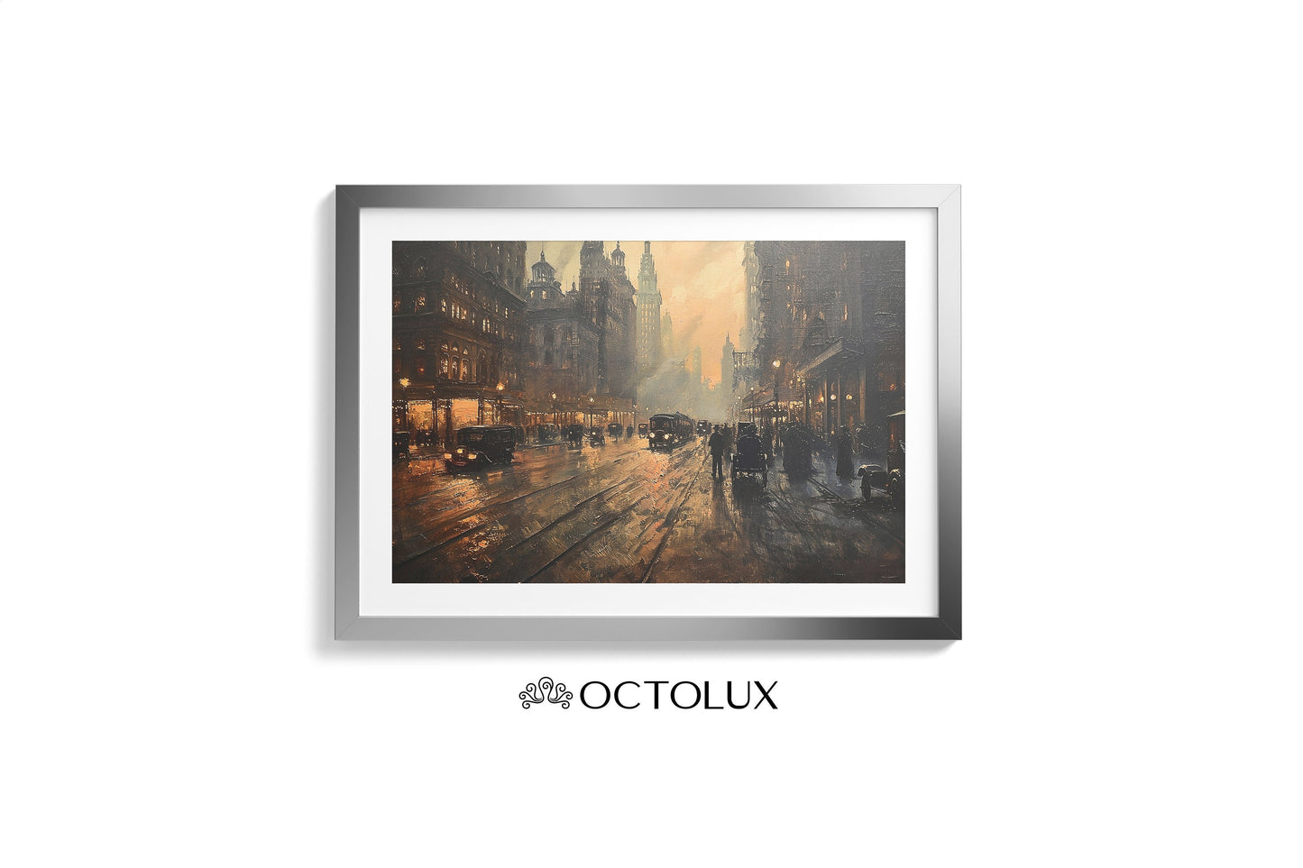 New York Streets Painting #4 - Scenic Print - Wall Decor Painting - Street Art - INSTANT DIGITAL DOWNLOAD