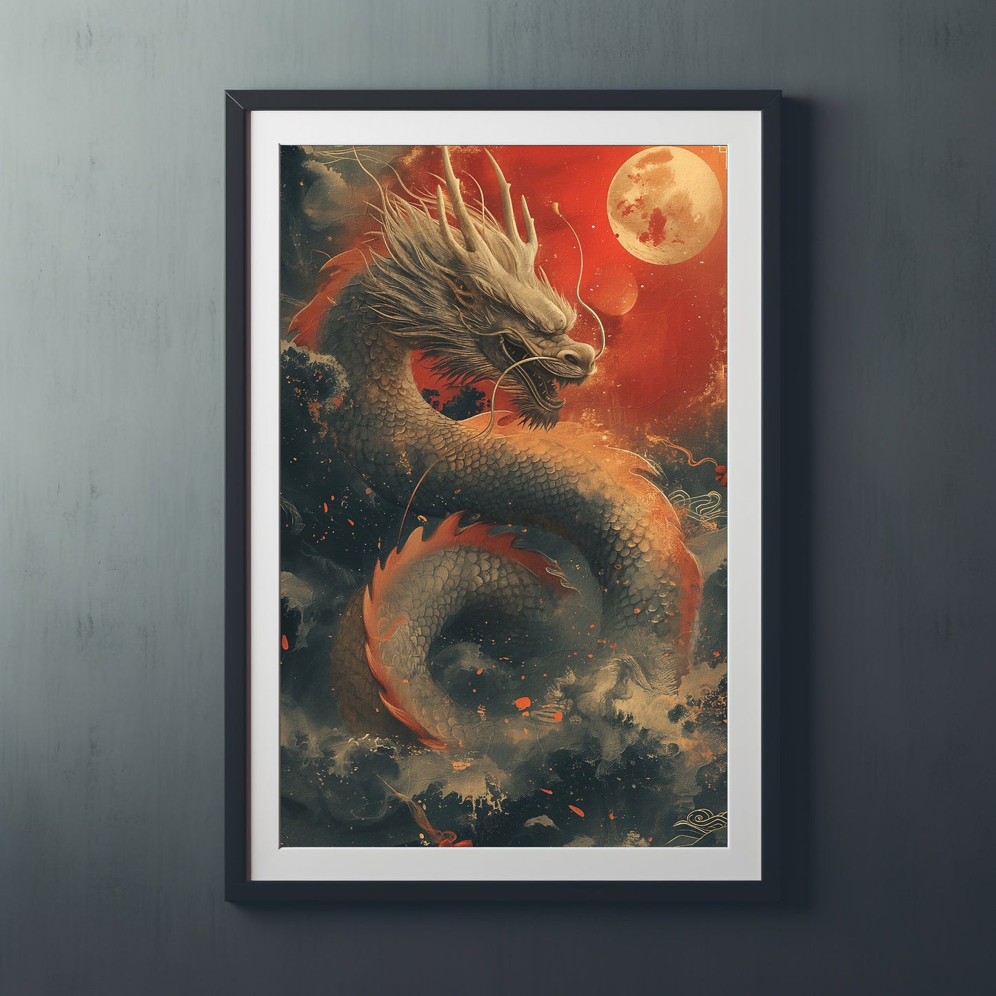 Abstract Dragon Painting #3 - Lunar New Year - 2024 Year of the Dragon - Chinese Calendar - DIGITAL DOWNLOAD