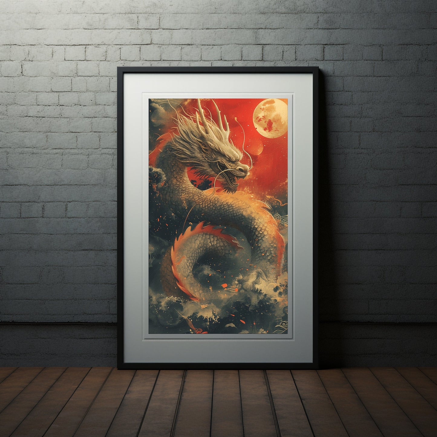 Abstract Dragon Painting #3 - Lunar New Year - 2024 Year of the Dragon - Chinese Calendar - DIGITAL DOWNLOAD